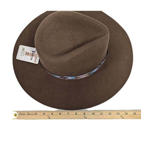 Women's Twister Pinch Front Felt Hat Brown Wool Size M NWT - Picture 5 of 10